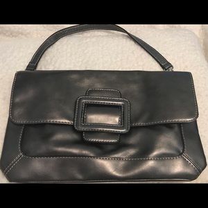 New York & Company Versatile Dark Grey Clutch, Handbag or Shoulder Bag -Like New